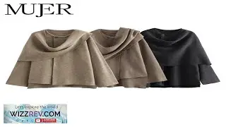 MUJER Plush Winter Coats for Women Asymmetric Scarf Demi season Jacket for Women