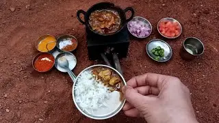 Chicken Curry Served With Rice|Chicken Gravy|Mini Cooking|Miniature Cooking|Tiny Cooking|Miniature