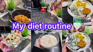 My simple Diet Routine || Apny liye special Diet wala khana bnana || Gajar ka Halwa recipe