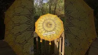 Crochet parasol 🌻🧶#crochet #crocheting #crochetpattern