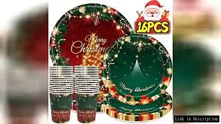 Merry Christmas Party Disposable Tableware 2025 Christmas Decoration For Home Xmas Party Supplies Pl