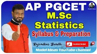 APPGCET MSC Statistics Syllabus |APPGET Syllabus| |PG Statistics| |CPGET| |Model Ideas Rajendhar|