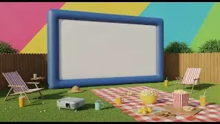 Inflatable Movie Screen for Backyard Cinema