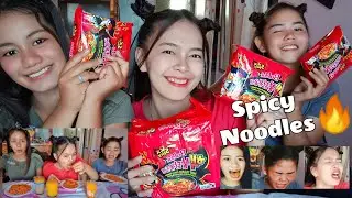 SPICY NOODLES CHALLENGE (SAMYANG 2X FIRE NOODLES) Cousin Goals | Rissel Intod