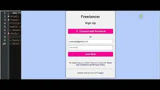 Responsive sign up  with facebook