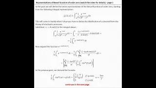 Representations of the Bessel function of order zero