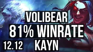 VOLI vs KAYN (JNG) | 81% winrate, 12/1/14, Godlike, Rank 13 Voli | TR Master | 12.12