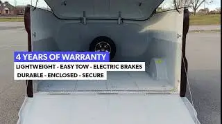 Lightweight, easy to tow enclosed motorcycle trailer