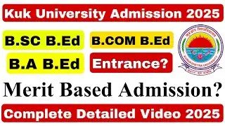 kurukshetra University admission 2025|kuk university ITEP  admission 2025|Kuk University admission|