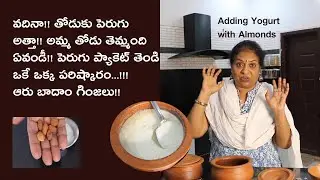 6 బాదం గింజల తో పెరుగు తోడు పెట్టడం ఎలా /Adding  yogurt with Almond seeds/Curd Prepared with Badaam