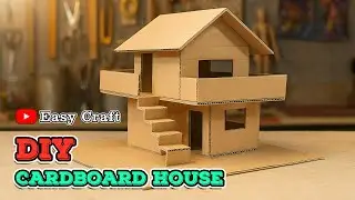 How to Make a Mini Cardboard House | Easy DIY Craft Tutorial