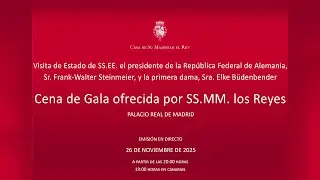 Cena de Gala en honor del Presidente de la República Federal de Alemania y la Primera Dama