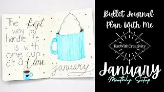 JANUARY PLAN WITH ME | Bullet Journal | Hot Chocolate Theme
