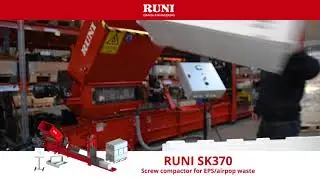 RUNI SK370 EPS / Styrofoam Screw Compactor &ndash; High Capacity Foam Waste Solution