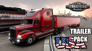 4K👌MOD ULTRA REALISTA  ATS //FREIGHTLINER FLD 🔴 USA TRAILER PACK