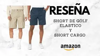 Rese&ntilde;a Shorts de Golf El&aacute;sticos y Shorts Cargo Amazon Essentials