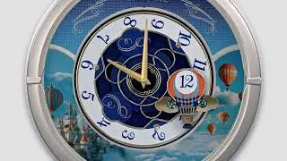 SEIKO Balloon Ride in Blue Skies Melodies in Motion Musical Clock QXM616S HD