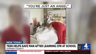 Teen helps save man after learning CPR at school