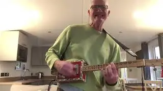 Come together, the Beatles, on 3 string cigar box guitar..