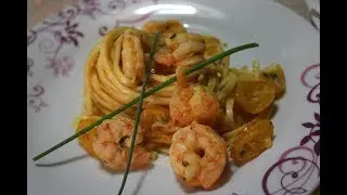 Spaghetti Mazzancolle e Datterino Giallo
