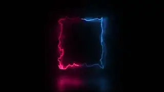 Glowing frame black screen | Neon light border | Frame template video background