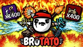 The Elemental Gladiator! x1400 Power Generators! x400 Elemental Helmets! | Brotato