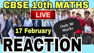 CBSE 10th Maths Student's Reaction 2026 | Cbse 10th Maths Standard Basic Solution 2026|cbse Reaction