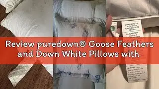 Review puredown&reg; Goose Feathers and Down White Pillows with 100% Cotton Cover, Bed Sleeping Hotel Co
