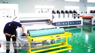 Replacement process of bearings in UV coating machine