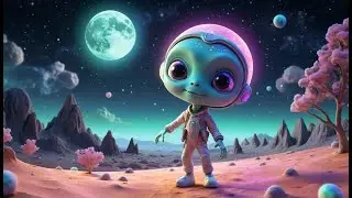 Among Us Mini Alien Painted the Moonlight Path | Nursery Rhymes for Kids & Baby Songs