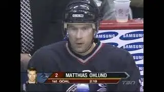 Throwback: Mattias Ohlund Scores the First Canucks Goal after the Lockout (Oct. 5, 2005) (TSN)
