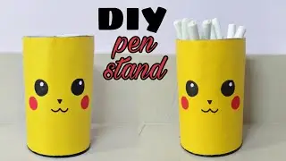 DIY pen stand / how to make pen stand / Pikachu pen stand #papercraft
