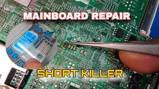 TRACING SHORT CIRCUIT GAMIT ANG SHORT KILLER! SAMSUNG SMART TV MAINBOARD REPAIR..