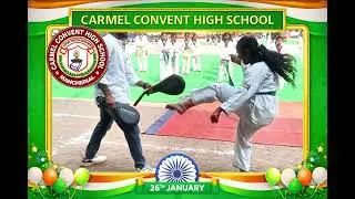 Republic Day Karate Display by Primary Students | Carmel Convent High School