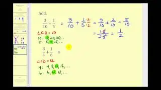 Adding Fractions Introduction - Positive Only