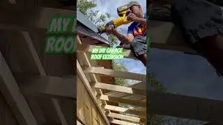 DIY garage roof extension #diy #youtubeshorts #shorts  #shortsfeed #handyman