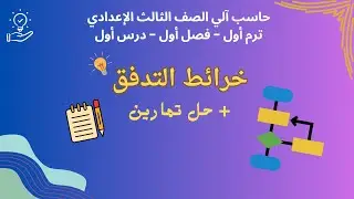 خرائط التدفق | حاسب آلي | الصف الثالث الاعدادي | الدرس الاول | 2025
