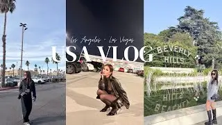 USA VLOG: LA + Vegas Trip | Food, Art & City Nights (part 1) 🇺🇸