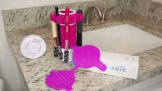 NATIONAL WASH YOUR BRUSHES DAY! SIGMA SIGMAGIC SCRUB AND PRACTK PALMAT CLEANING BRUSHES