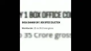 Bhola Shankar (Telugu) Movie Day 1 box office collection