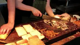 Prepping Porchetta Sandwiches at Meat & Bread