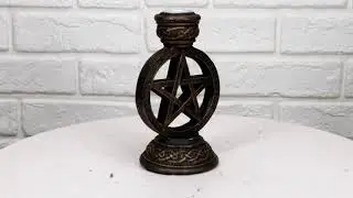 Ebros Celtic Witchcraft Wicca Sacred Pentagram Circle Backflow Incense Burner Figurine