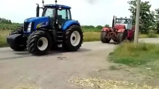 German huge tractor against Russian T 150