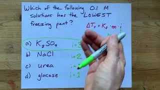 Which of these 0.1 M solutions has the LOWEST freezing point?