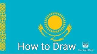 How to Draw: Kazakhstan🇰🇿
