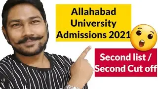 😱  Allahabad University Second Cut off list for admissions 2021 | Second Cut off AU 2021