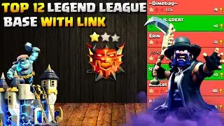 GLOBAL RANKED TOP TH18 PLAYERS LEGEND BASE WITH LINK | TH18 ANTI 2 STAR WAR + CWL BASE | COC .