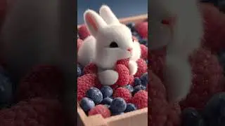 Cutest Bunny Ever Eating Berries 🍓🐰 | Try Not to Say Aww!