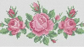 Gráfico Rosas em ponto Cruz