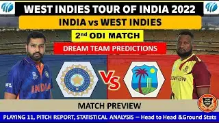 &zwnj;India vs West Indies 2nd ODI Match Prediction in Tamil| IND vs WI Dream Team Prediction| IND v WI|